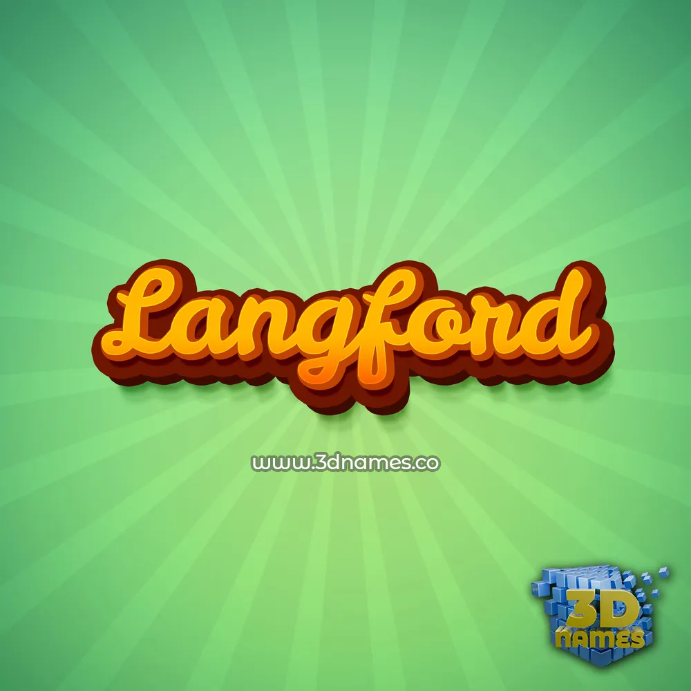 langford in Green Rays style - 3D name wallpaper