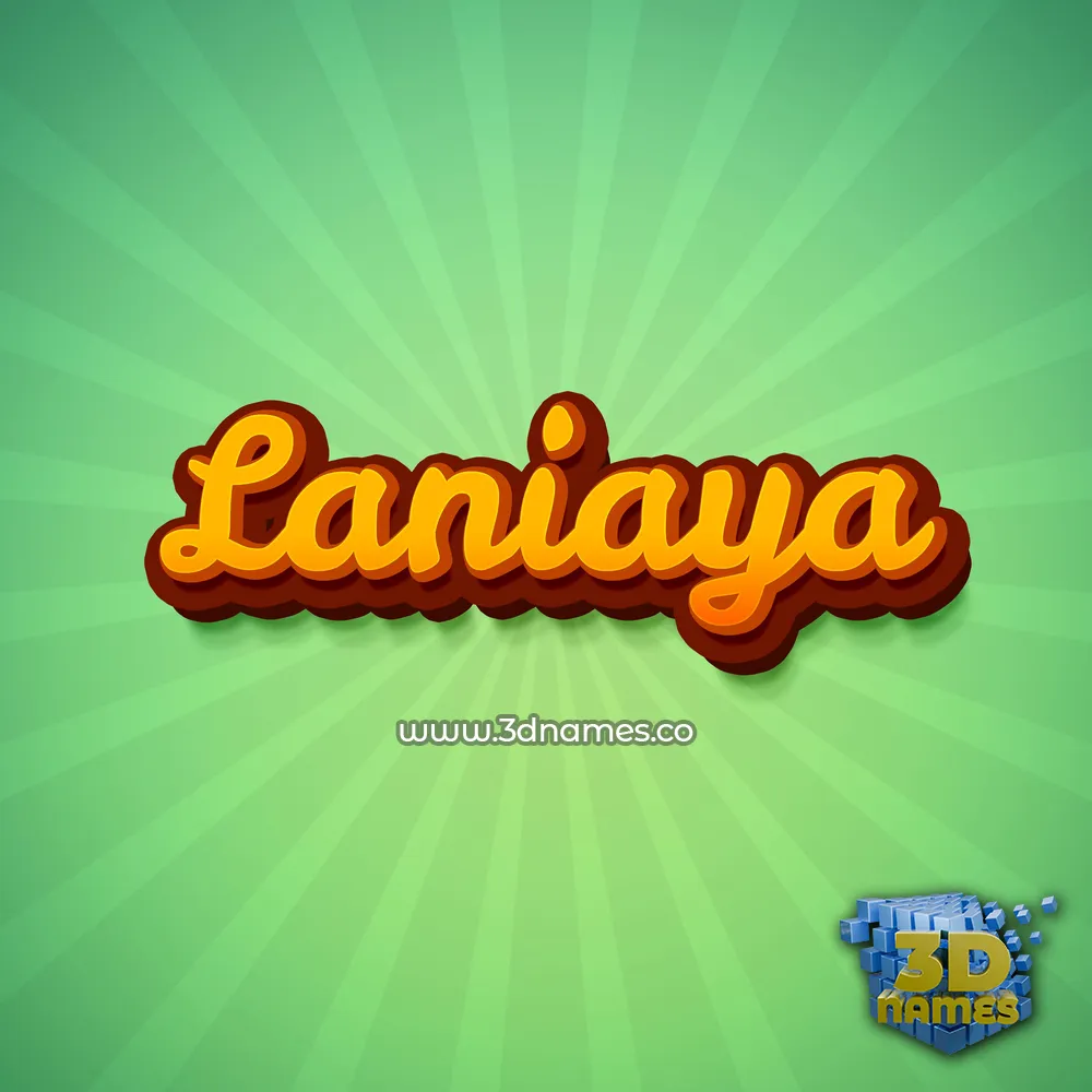 laniaya in Green Rays style - 3D name wallpaper