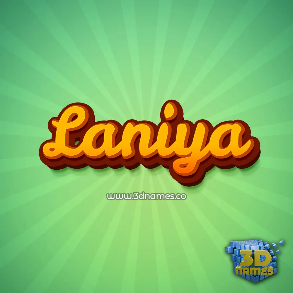 laniya in Green Rays style - 3D name wallpaper