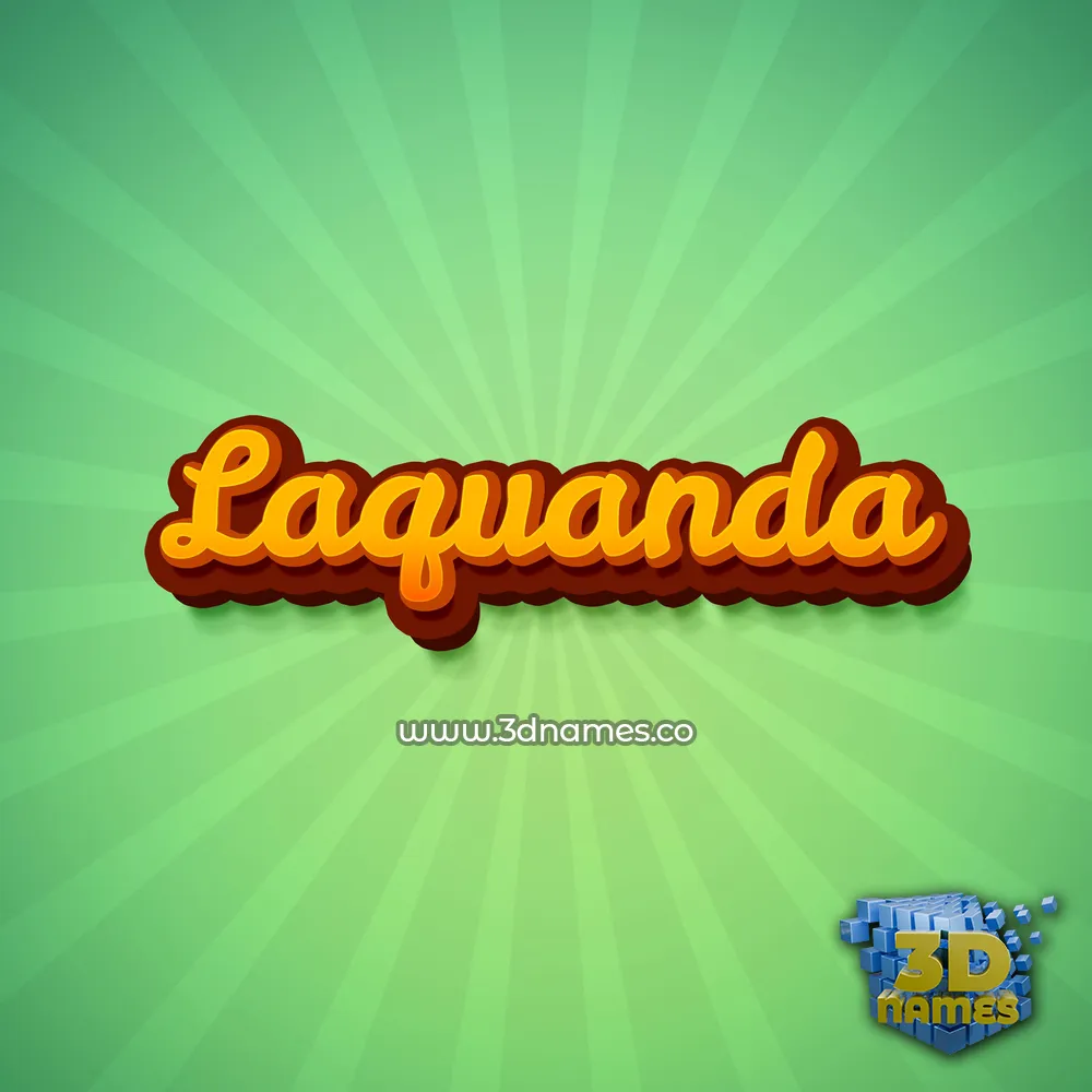 laquanda in Green Rays style - 3D name wallpaper