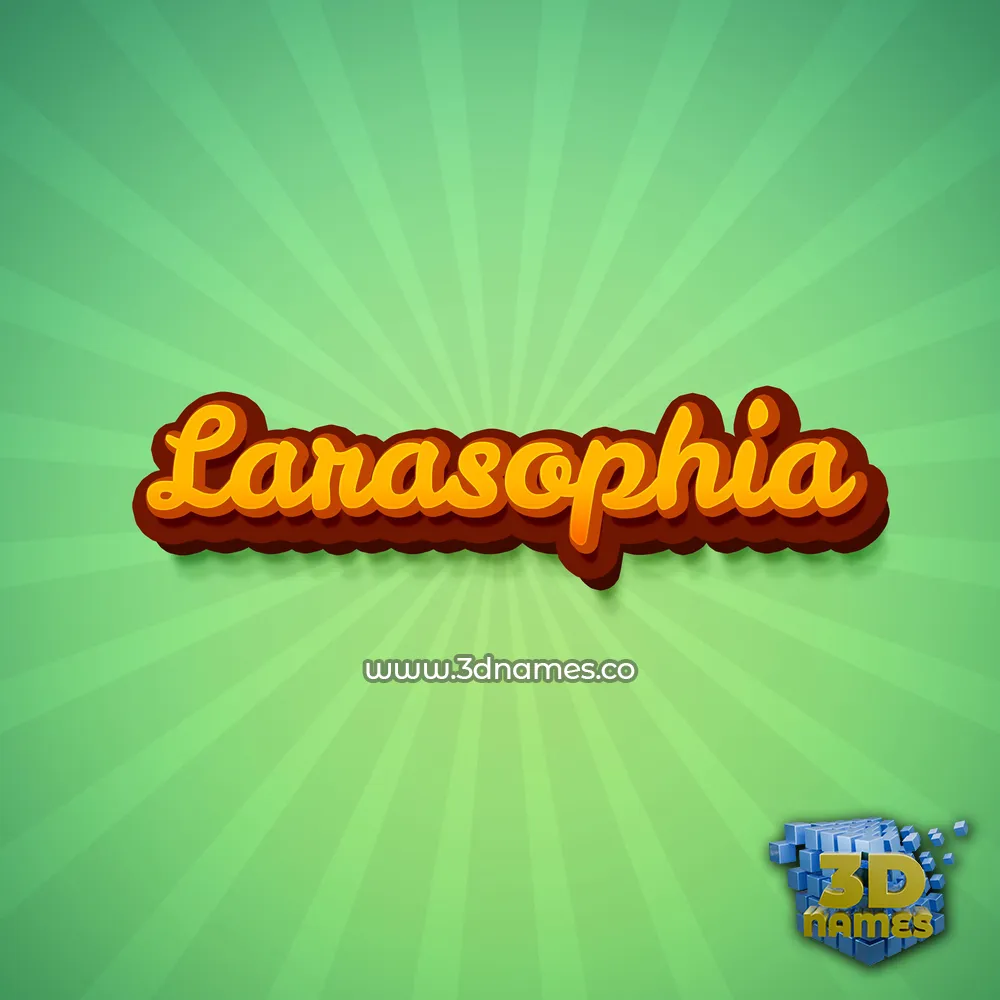 larasophia in Green Rays style - 3D name wallpaper