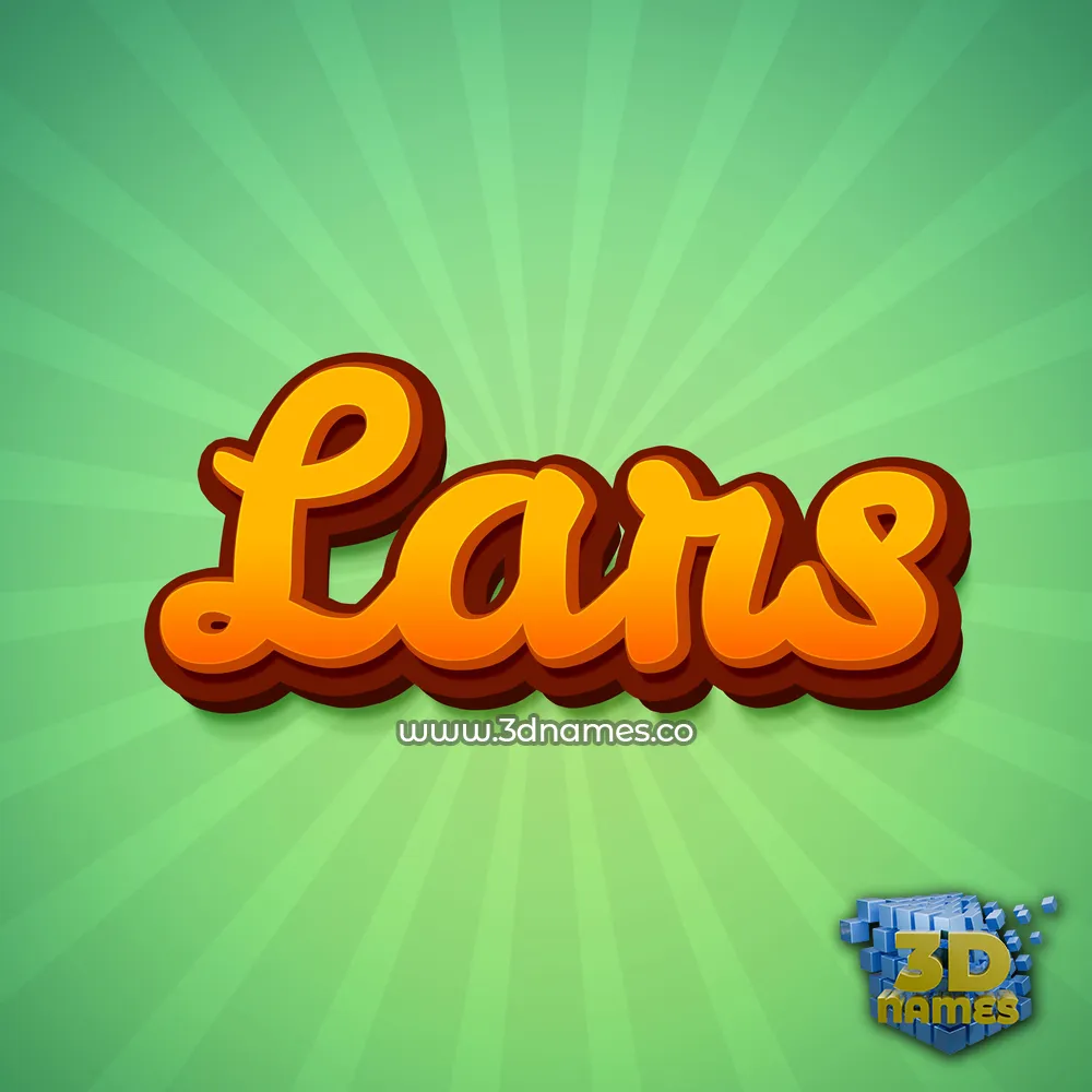 lars in Green Rays style - 3D name wallpaper