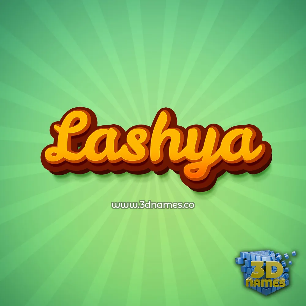 lashya in Green Rays style - 3D name wallpaper
