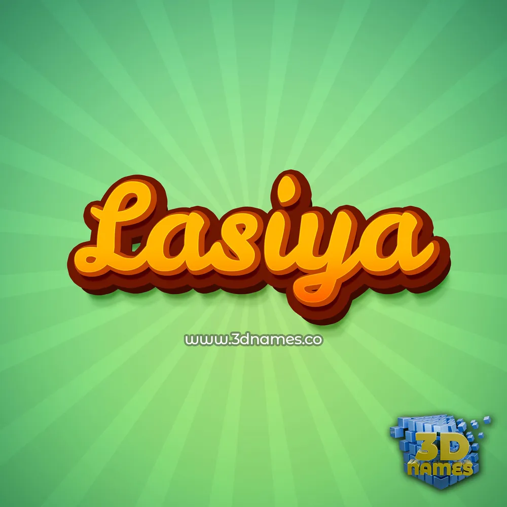 lasiya in Green Rays style - 3D name wallpaper