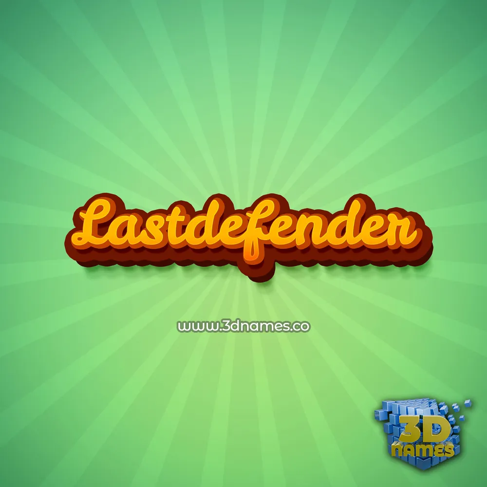 lastdefender in Green Rays style - 3D name wallpaper