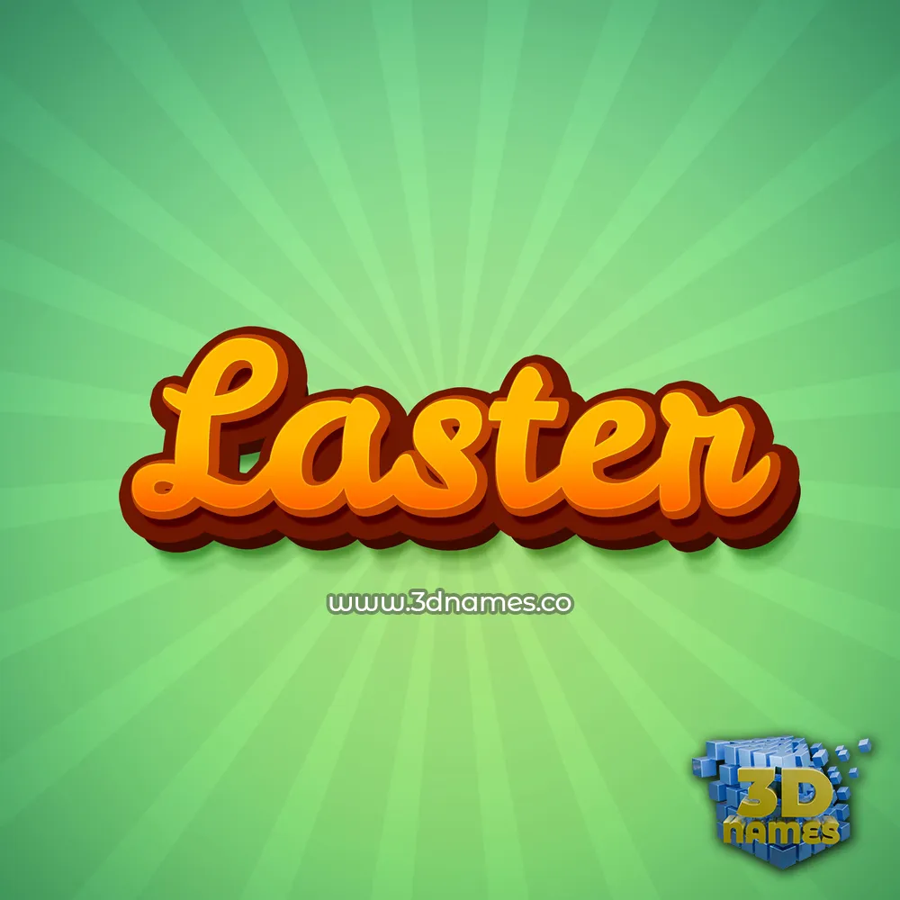 laster in Green Rays style - 3D name wallpaper
