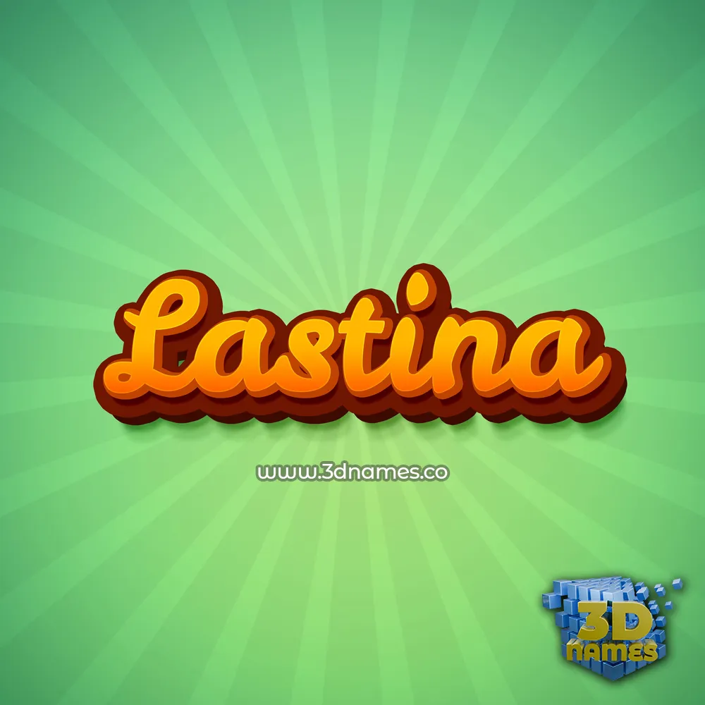 lastina in Green Rays style - 3D name wallpaper