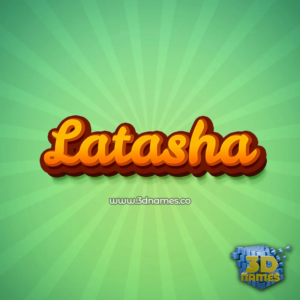 latasha in Green Rays style - 3D name wallpaper
