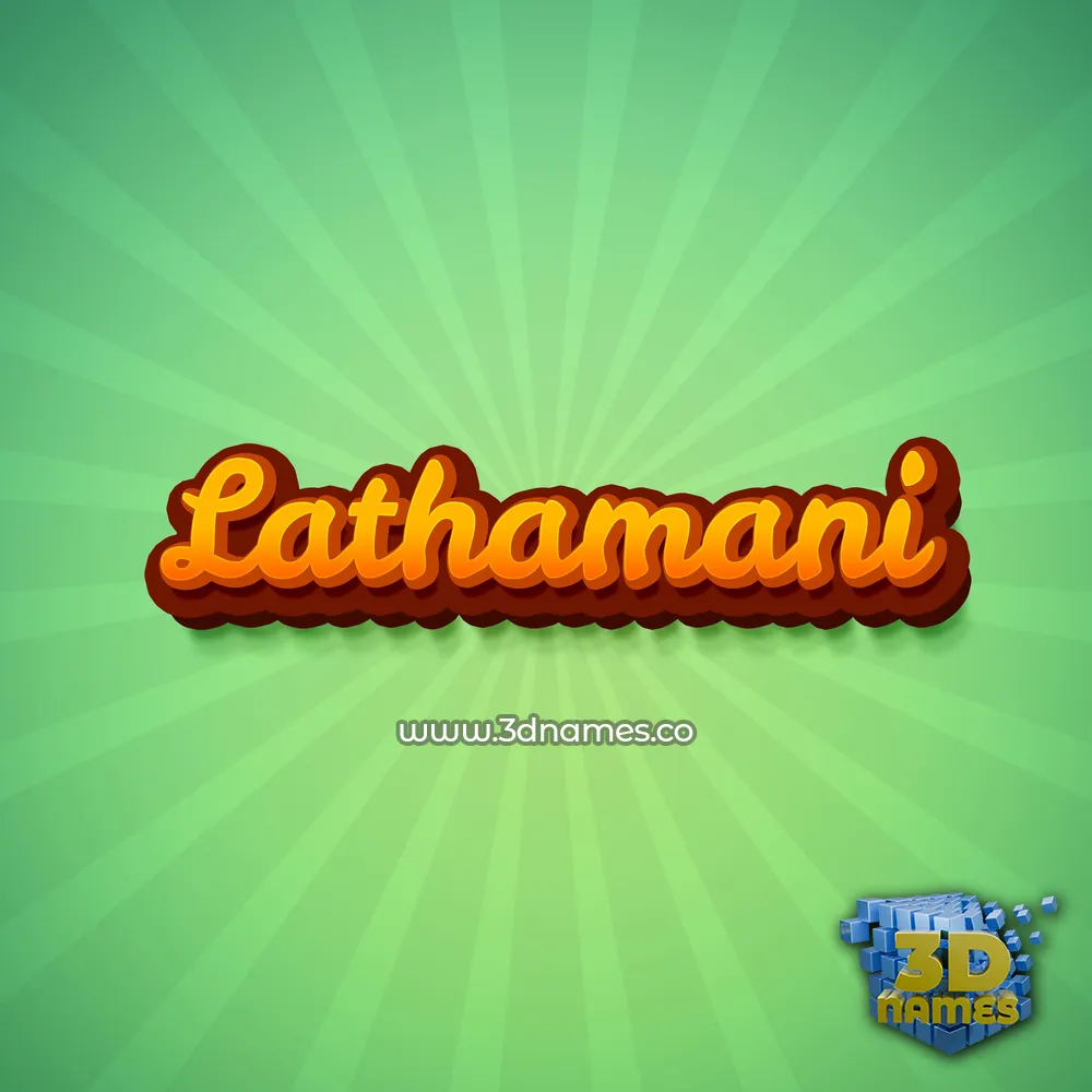 lathamani in Green Rays style - 3D name wallpaper