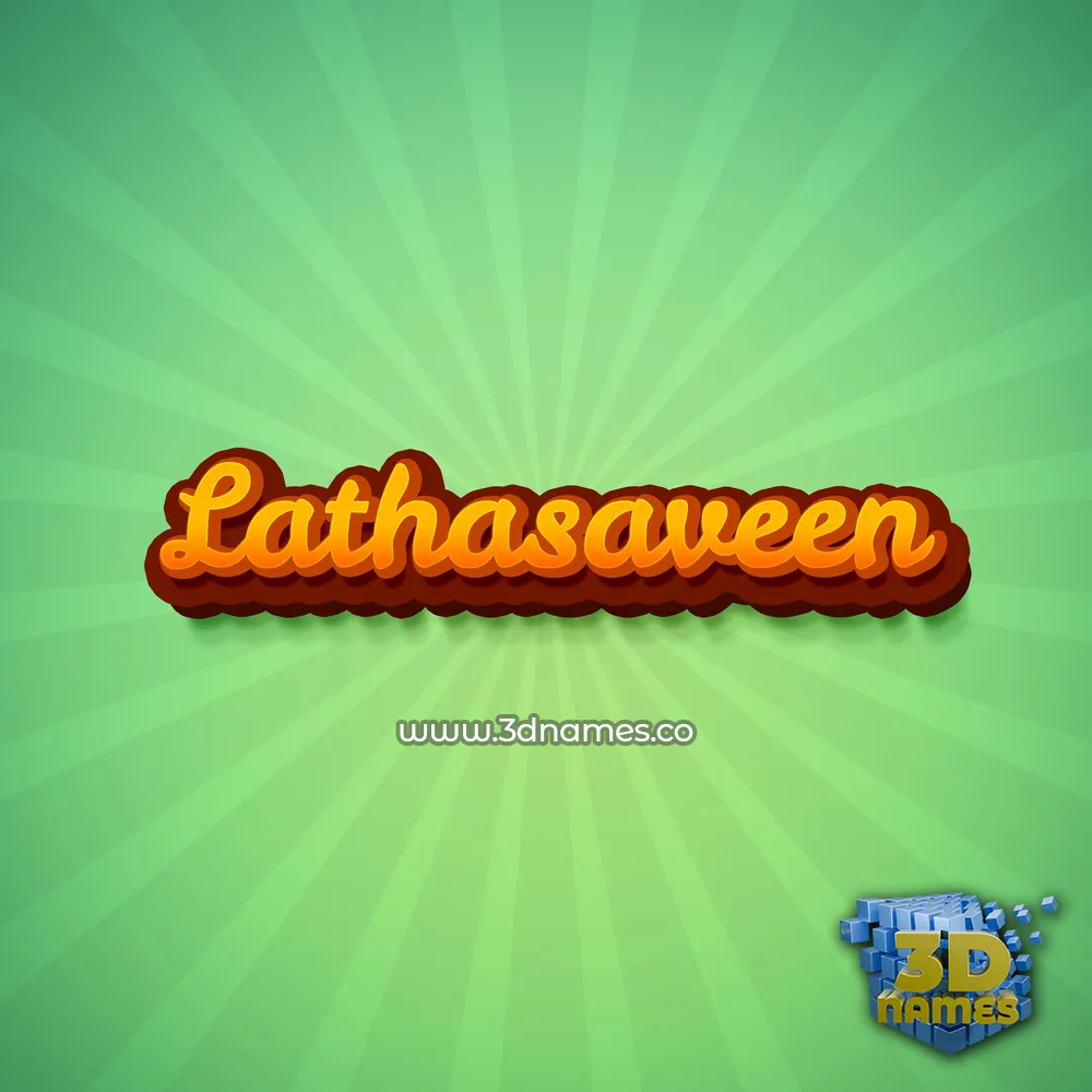 lathasaveen in Green Rays style - 3D name wallpaper