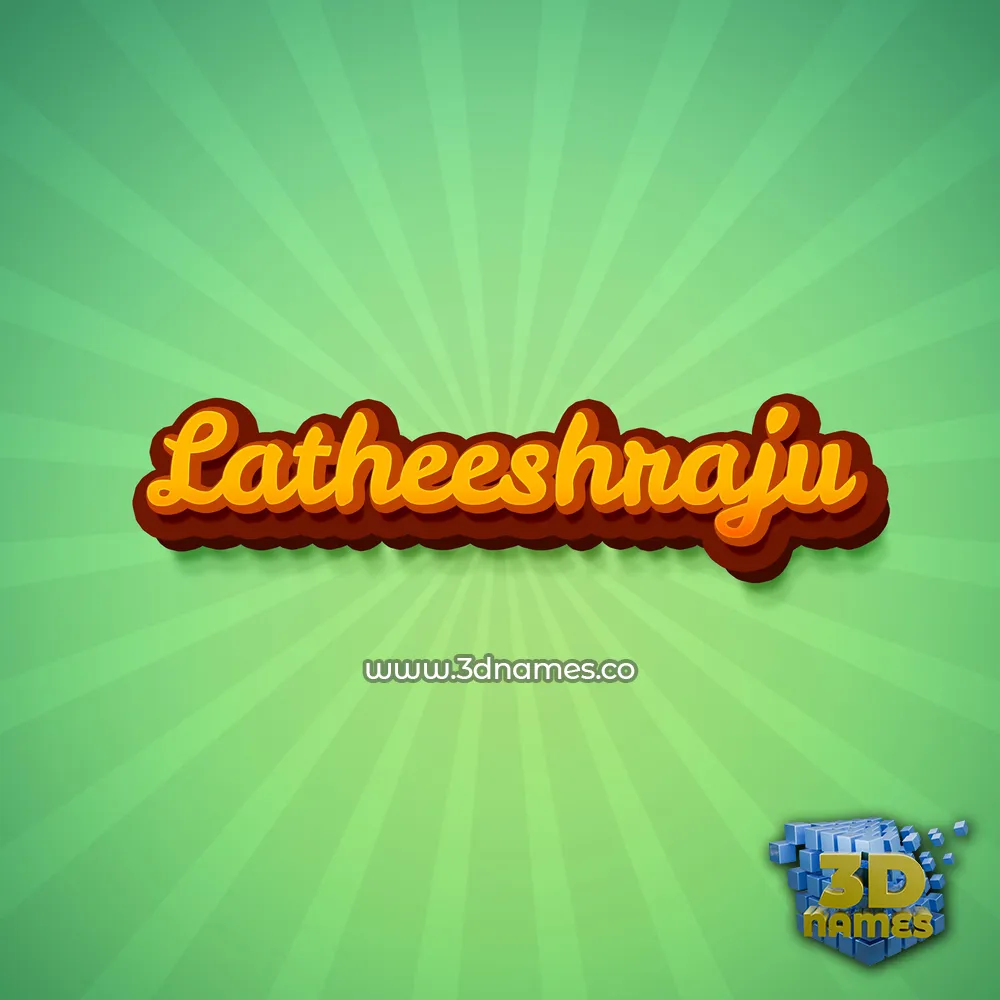 latheeshraju in Green Rays style - 3D name wallpaper