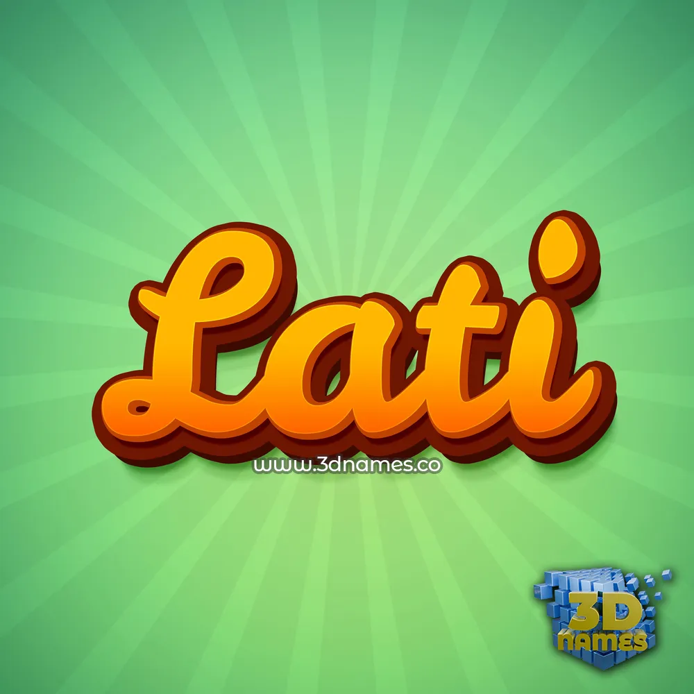lati in Green Rays style - 3D name wallpaper