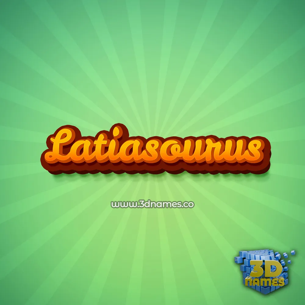 latiasourus in Green Rays style - 3D name wallpaper
