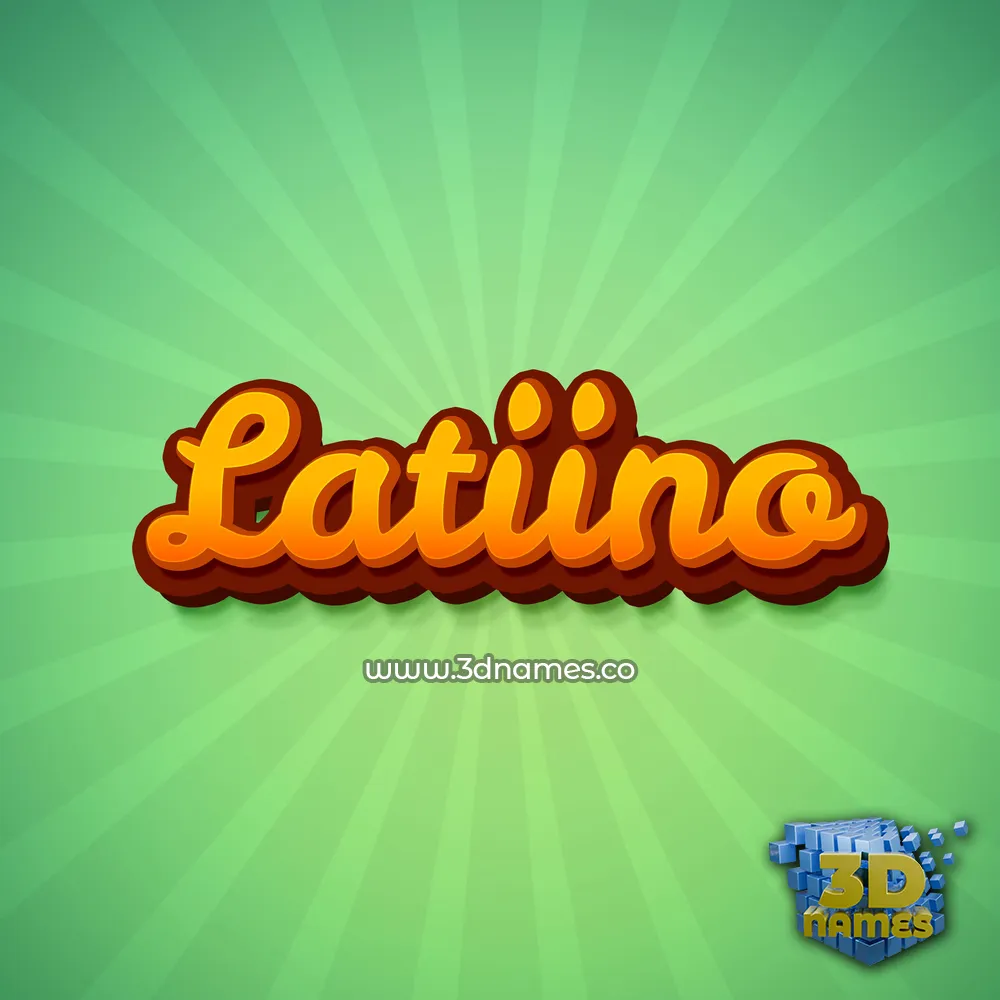 latiino in Green Rays style - 3D name wallpaper