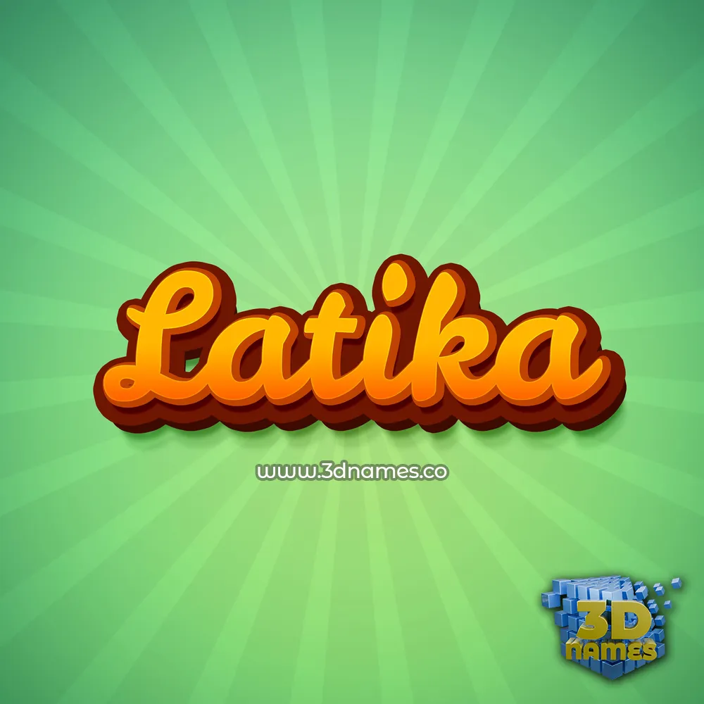 latika in Green Rays style - 3D name wallpaper