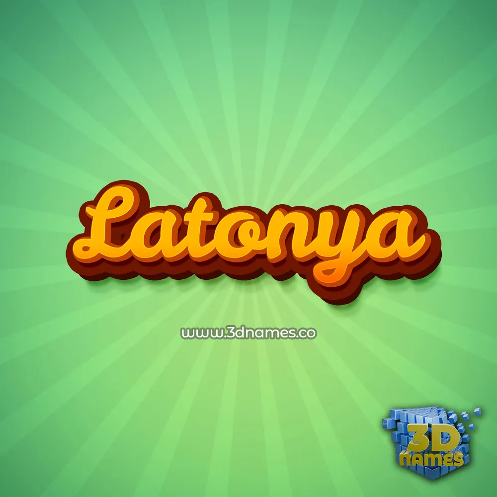 latonya in Green Rays style - 3D name wallpaper