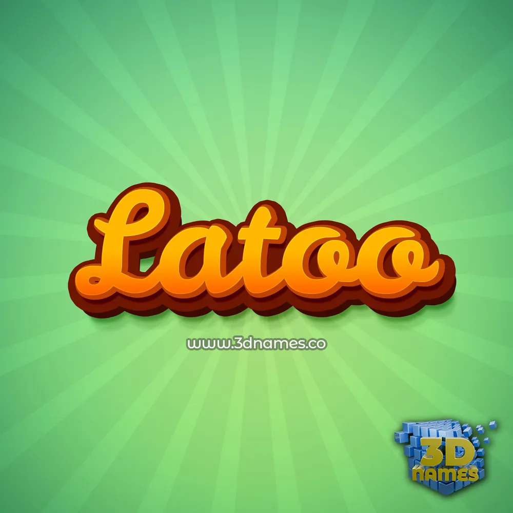 latoo in Green Rays style - 3D name wallpaper