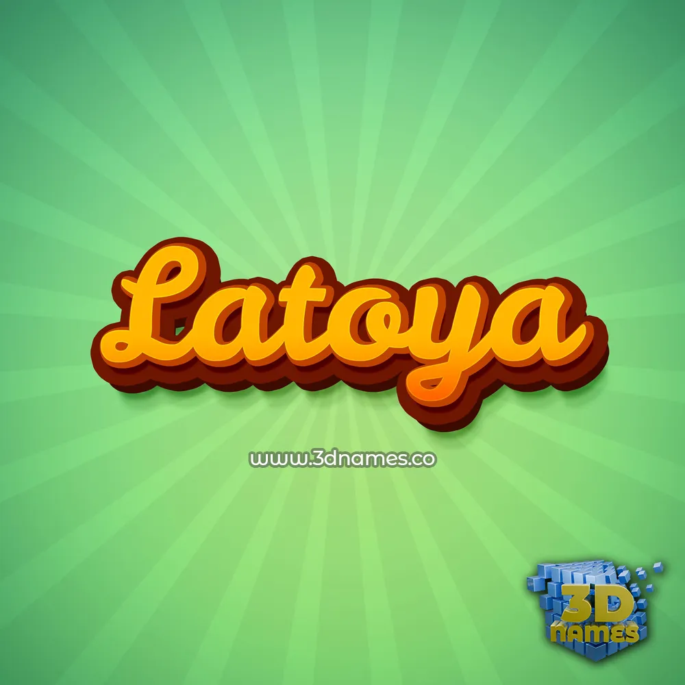 latoya in Green Rays style - 3D name wallpaper