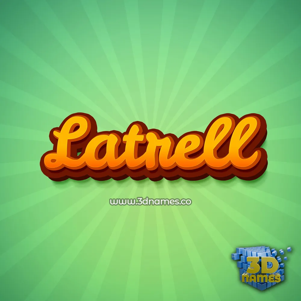 latrell in Green Rays style - 3D name wallpaper