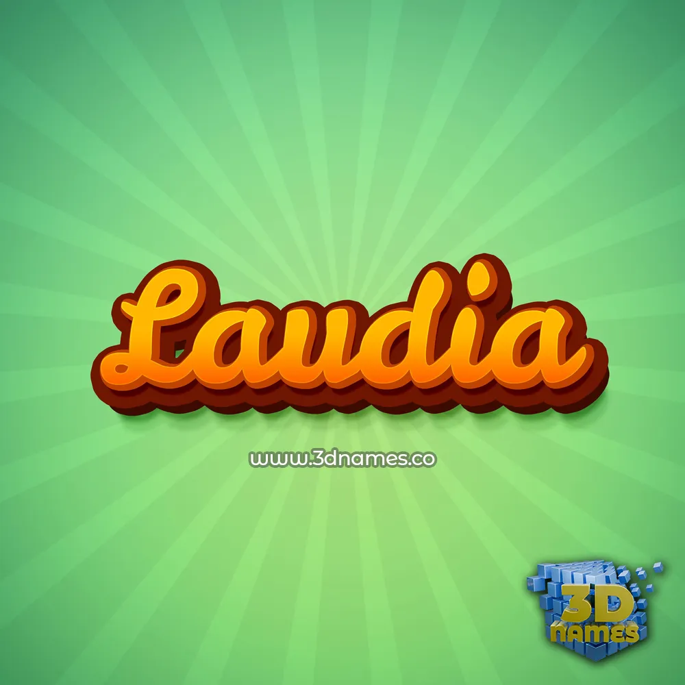 laudia in Green Rays style - 3D name wallpaper