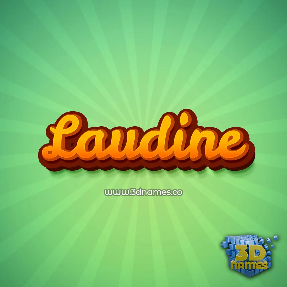 laudine in Green Rays style - 3D name wallpaper