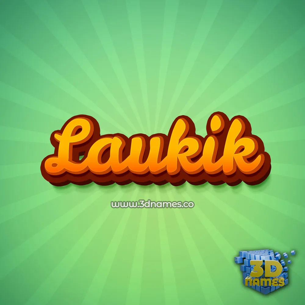 laukik in Green Rays style - 3D name wallpaper