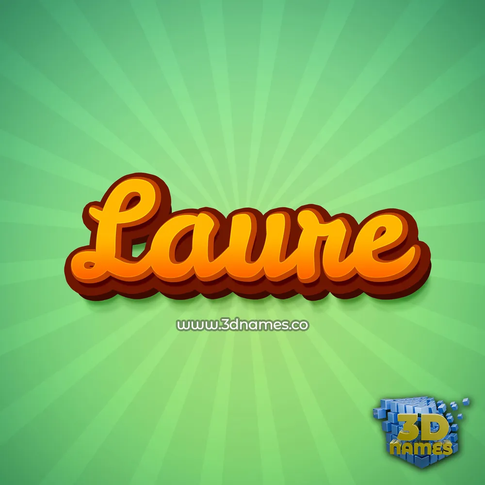 laure in Green Rays style - 3D name wallpaper