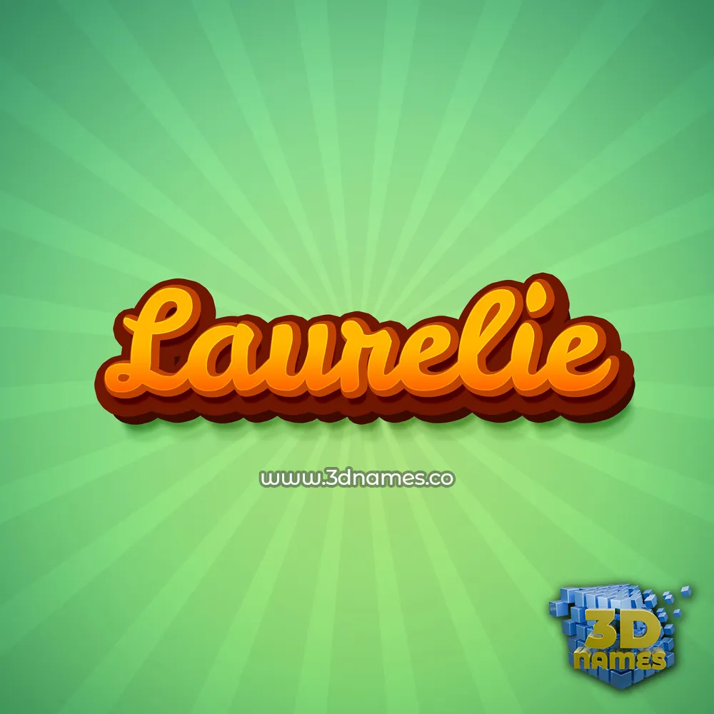 laurelie in Green Rays style - 3D name wallpaper