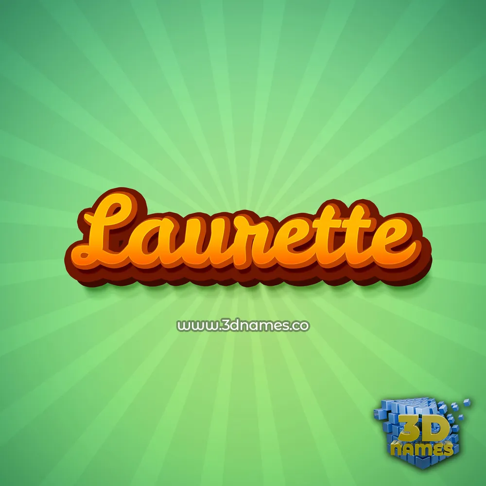 laurette in Green Rays style - 3D name wallpaper