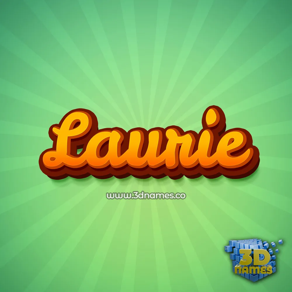 laurie in Green Rays style - 3D name wallpaper