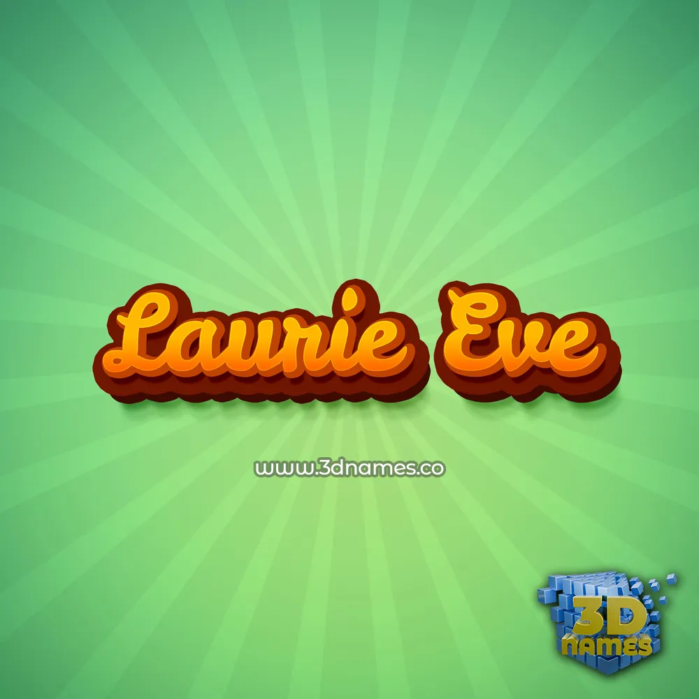 laurie eve in Green Rays style - 3D name wallpaper