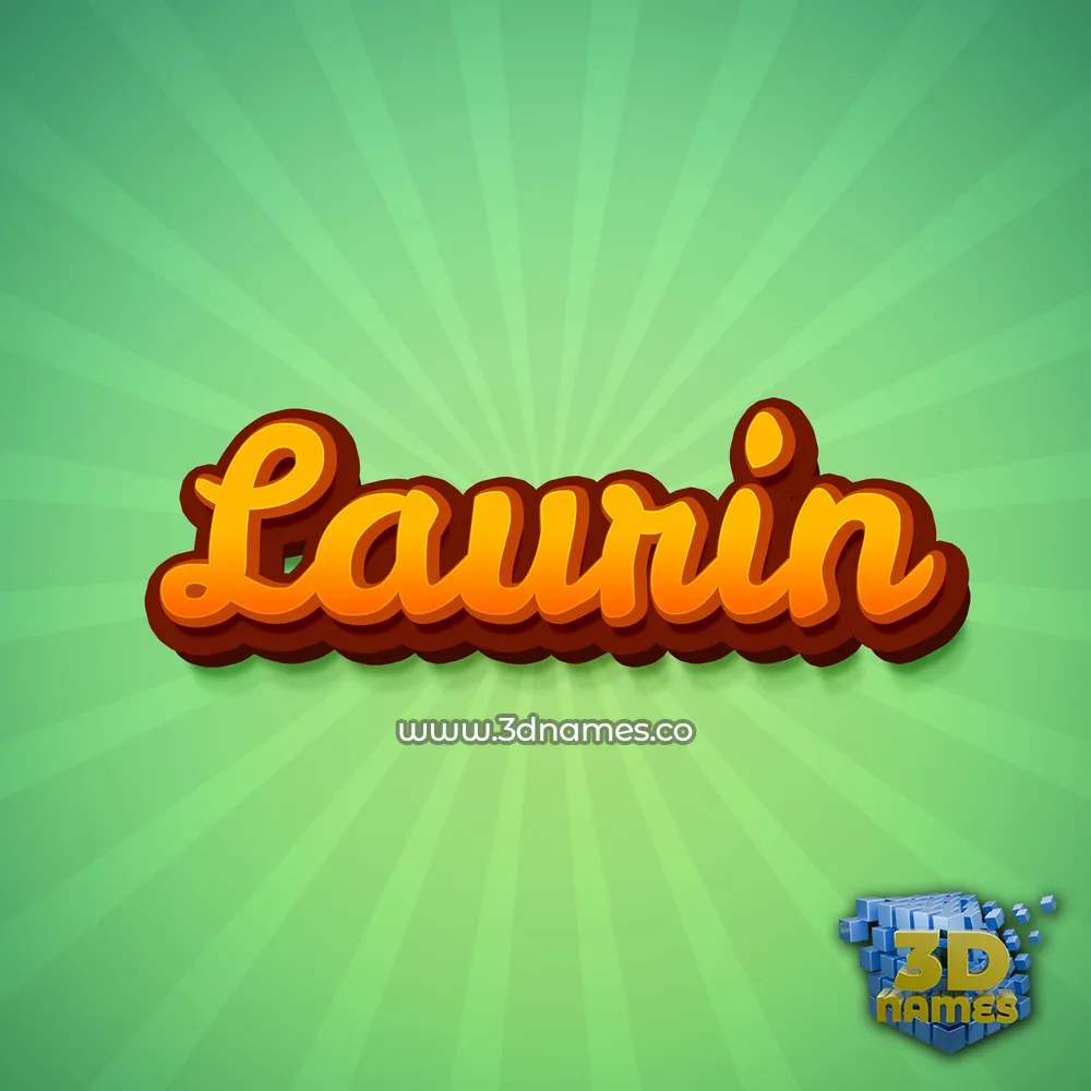 laurin in Green Rays style - 3D name wallpaper