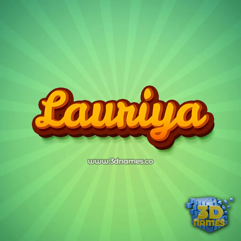 lauriya in Green Rays style - 3D name wallpaper