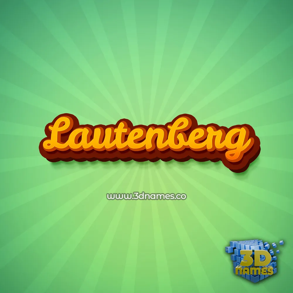 lautenberg in Green Rays style - 3D name wallpaper
