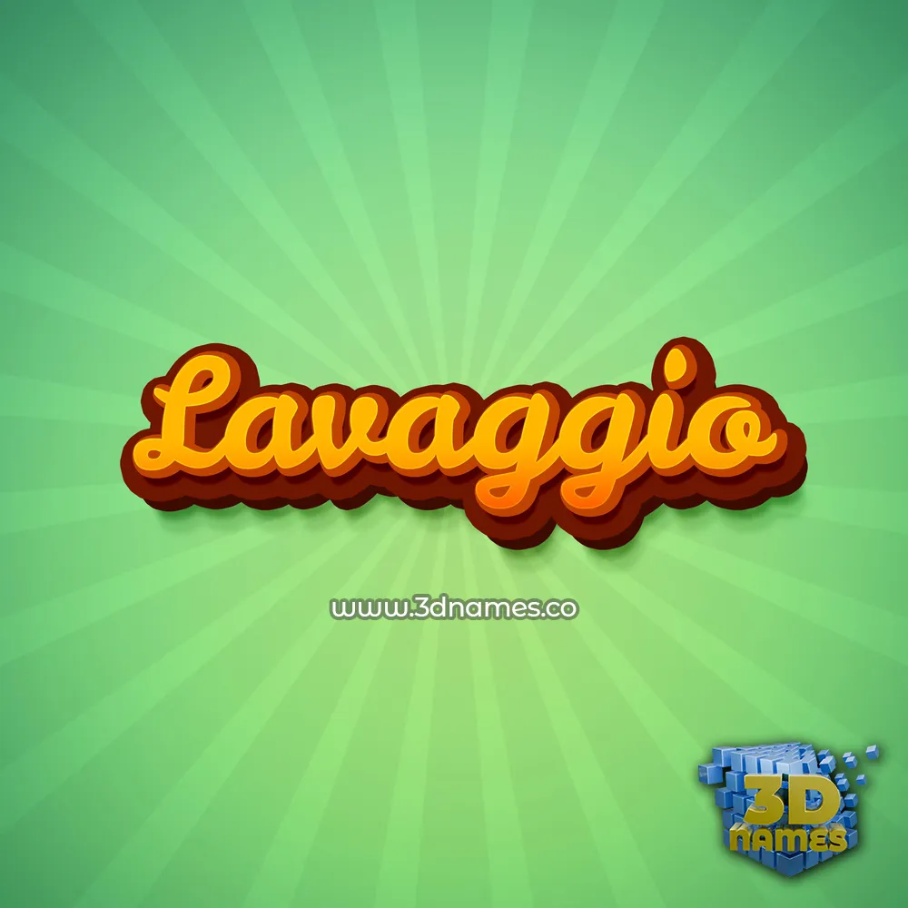 lavaggio in Green Rays style - 3D name wallpaper