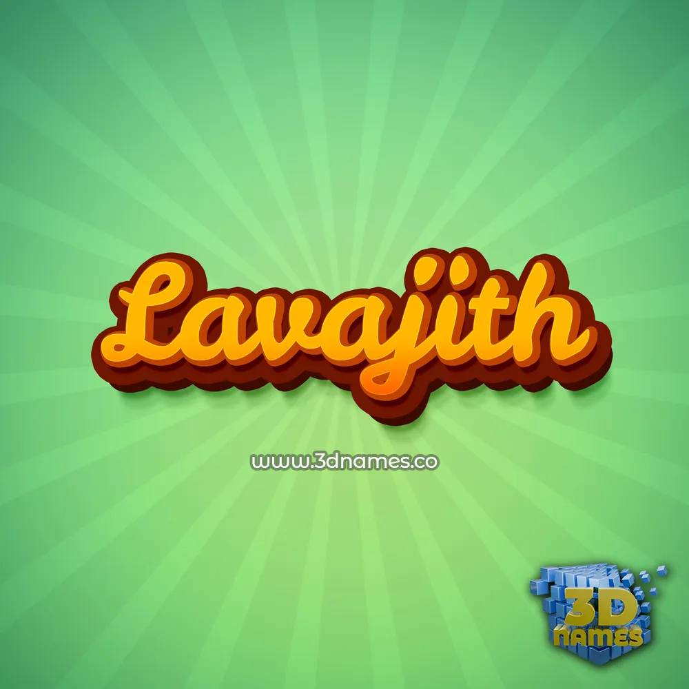 lavajith in Green Rays style - 3D name wallpaper