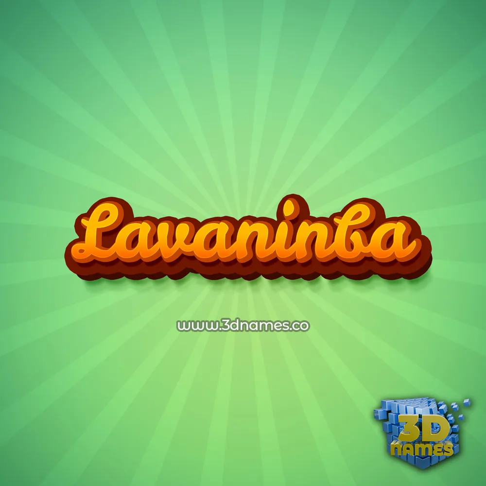 lavaninba in Green Rays style - 3D name wallpaper