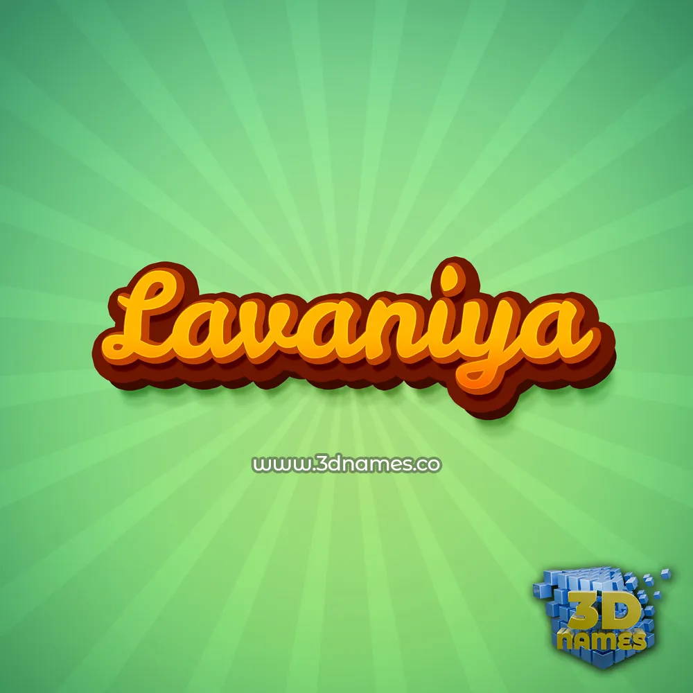 lavaniya in Green Rays style - 3D name wallpaper