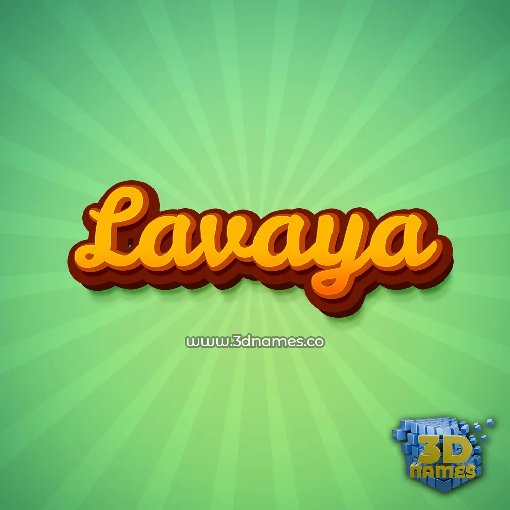 lavaya in Green Rays style - 3D name wallpaper