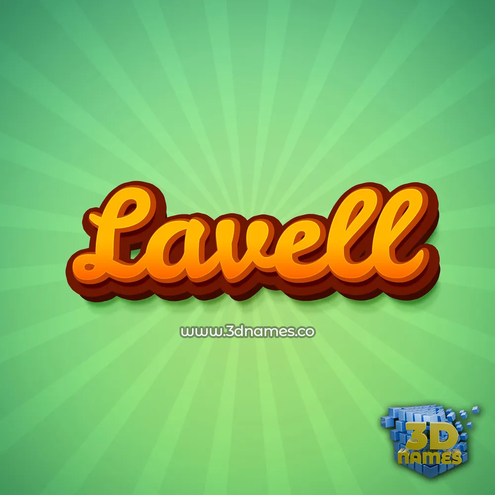 lavell in Green Rays style - 3D name wallpaper