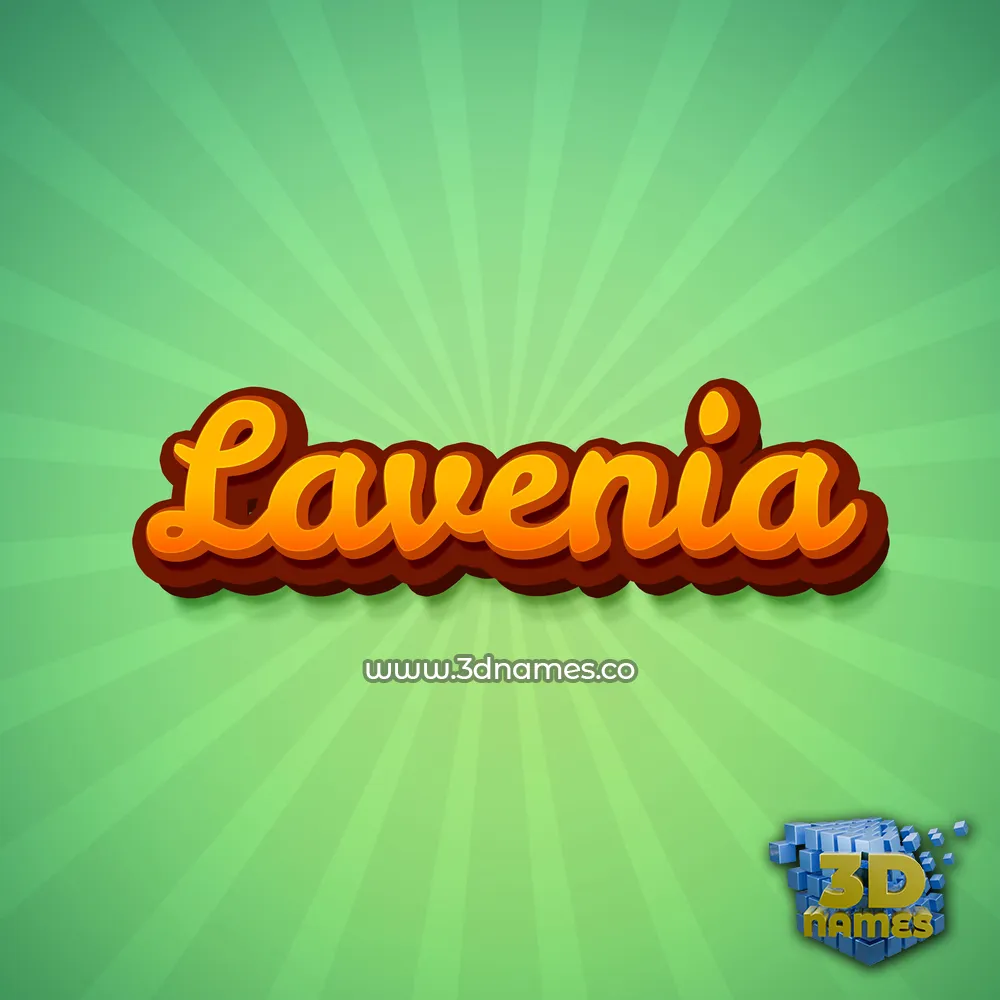lavenia in Green Rays style - 3D name wallpaper
