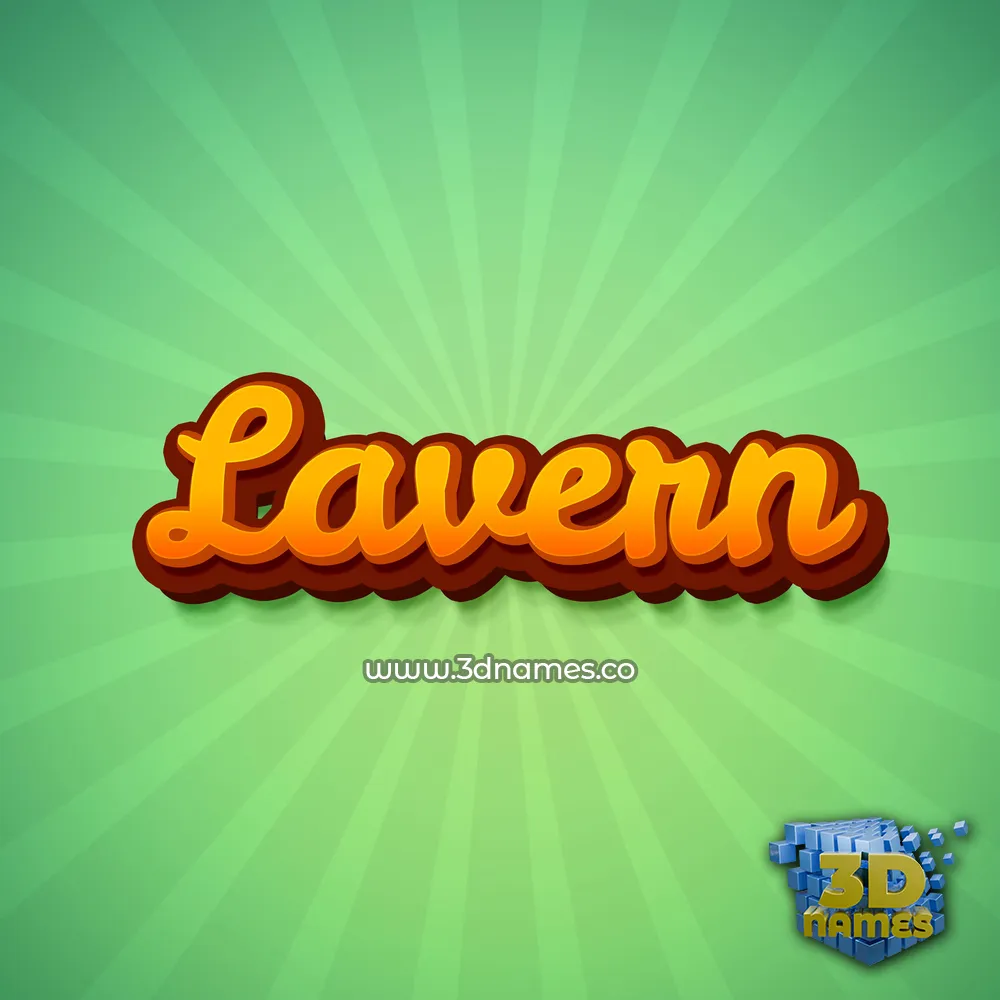lavern in Green Rays style - 3D name wallpaper