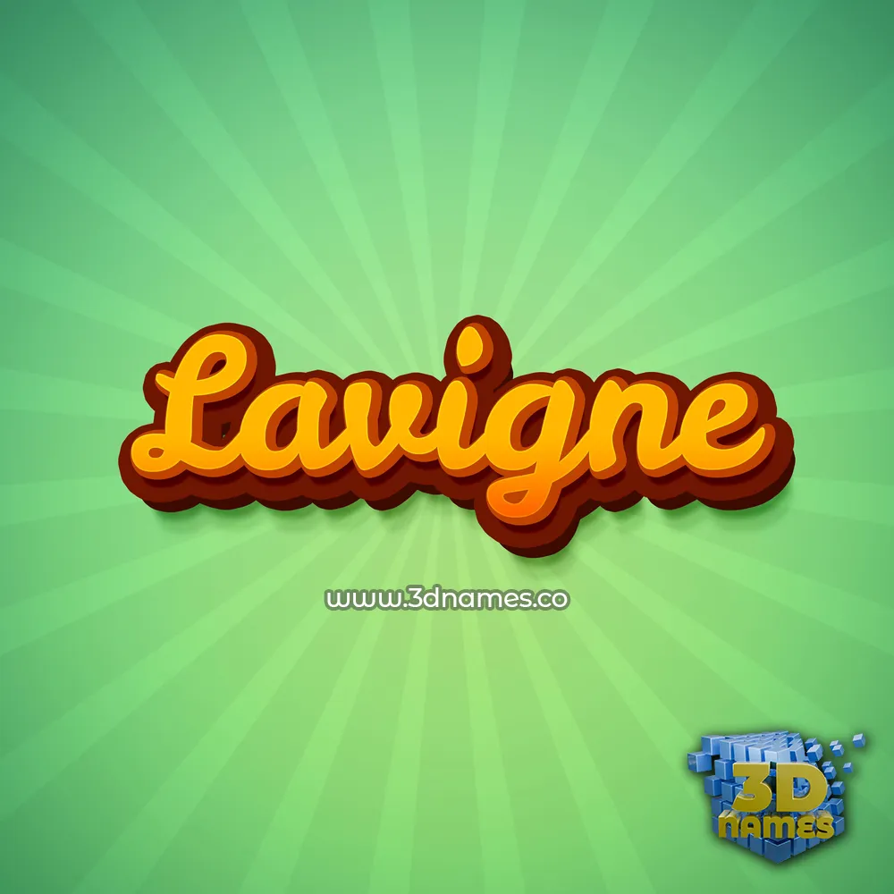 lavigne in Green Rays style - 3D name wallpaper
