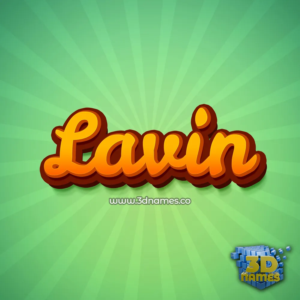 lavin in Green Rays style - 3D name wallpaper