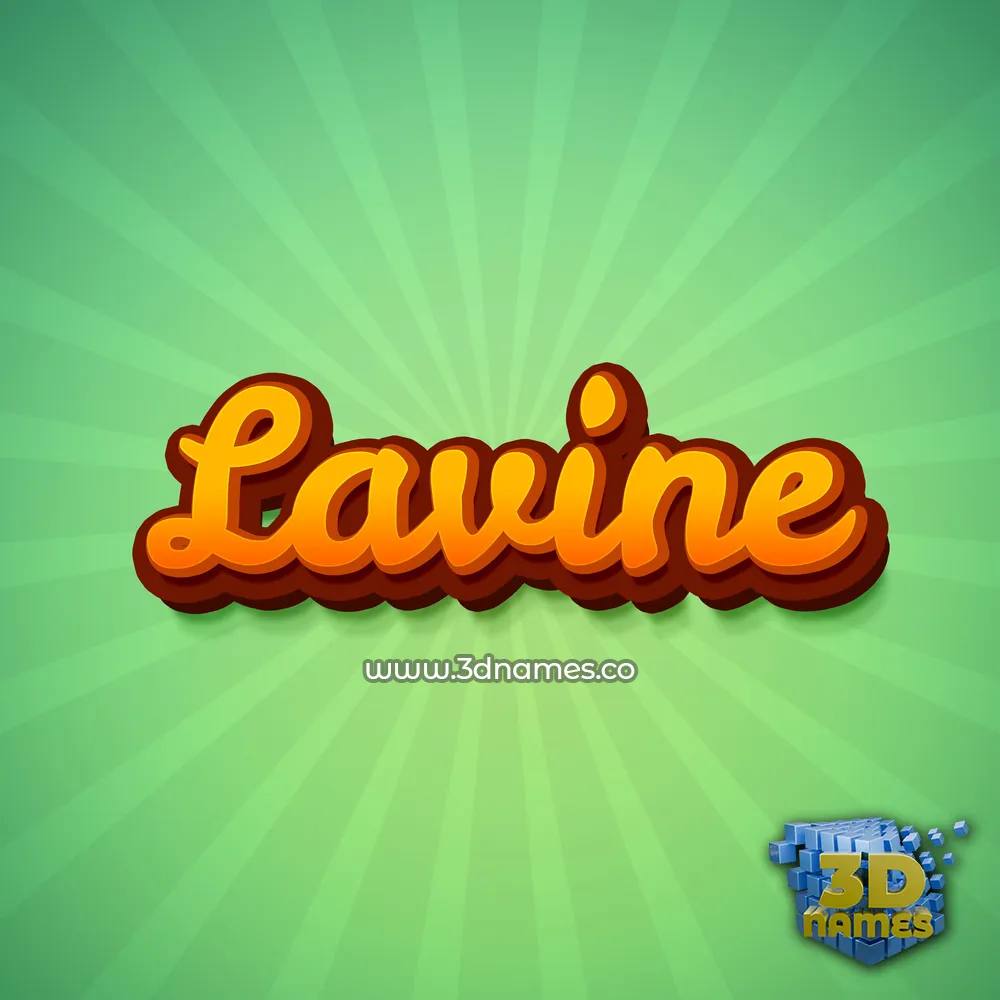 lavine in Green Rays style - 3D name wallpaper