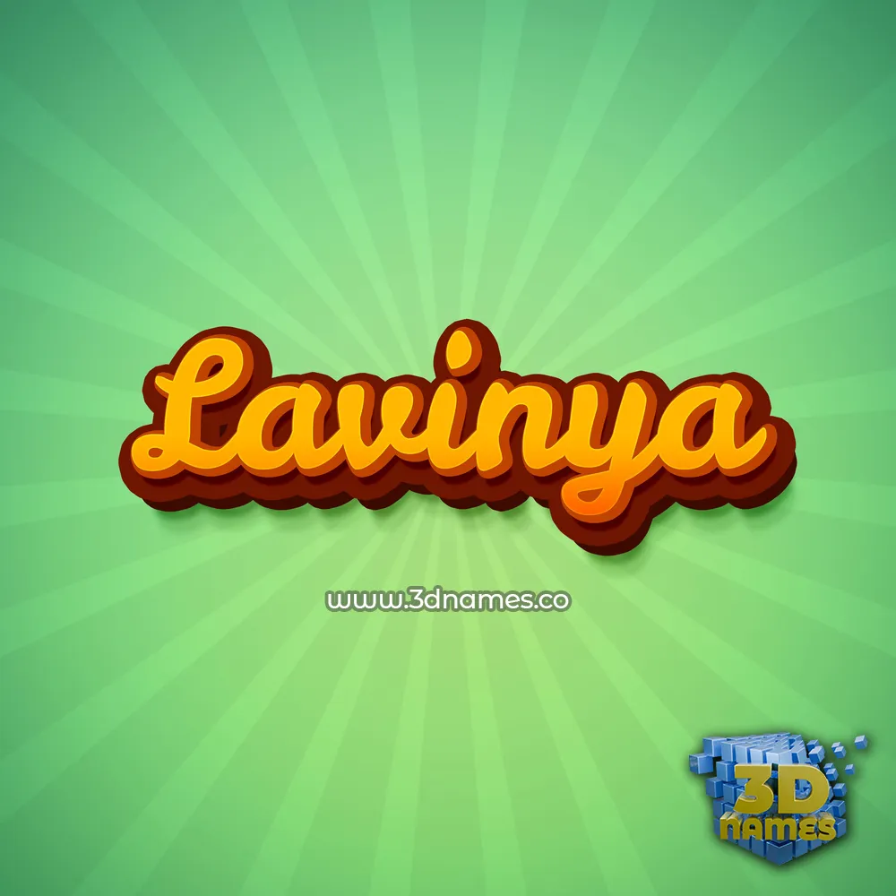 lavinya in Green Rays style - 3D name wallpaper