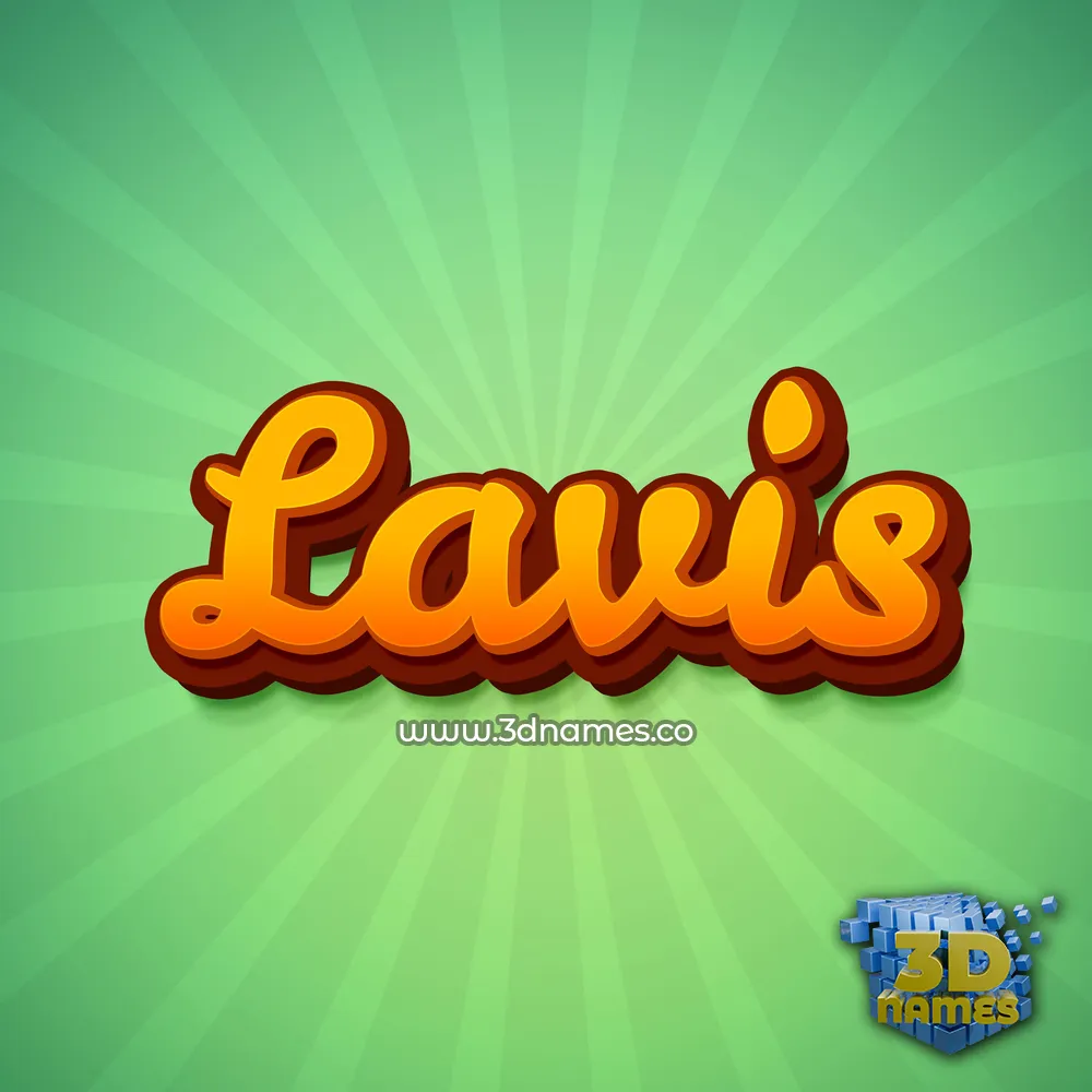 lavis in Green Rays style - 3D name wallpaper