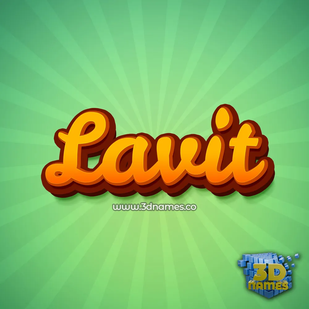 lavit in Green Rays style - 3D name wallpaper