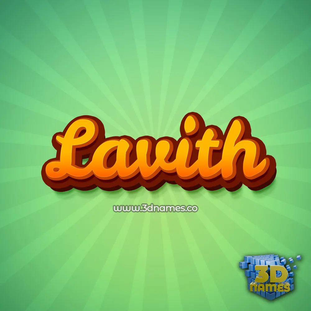 lavith in Green Rays style - 3D name wallpaper
