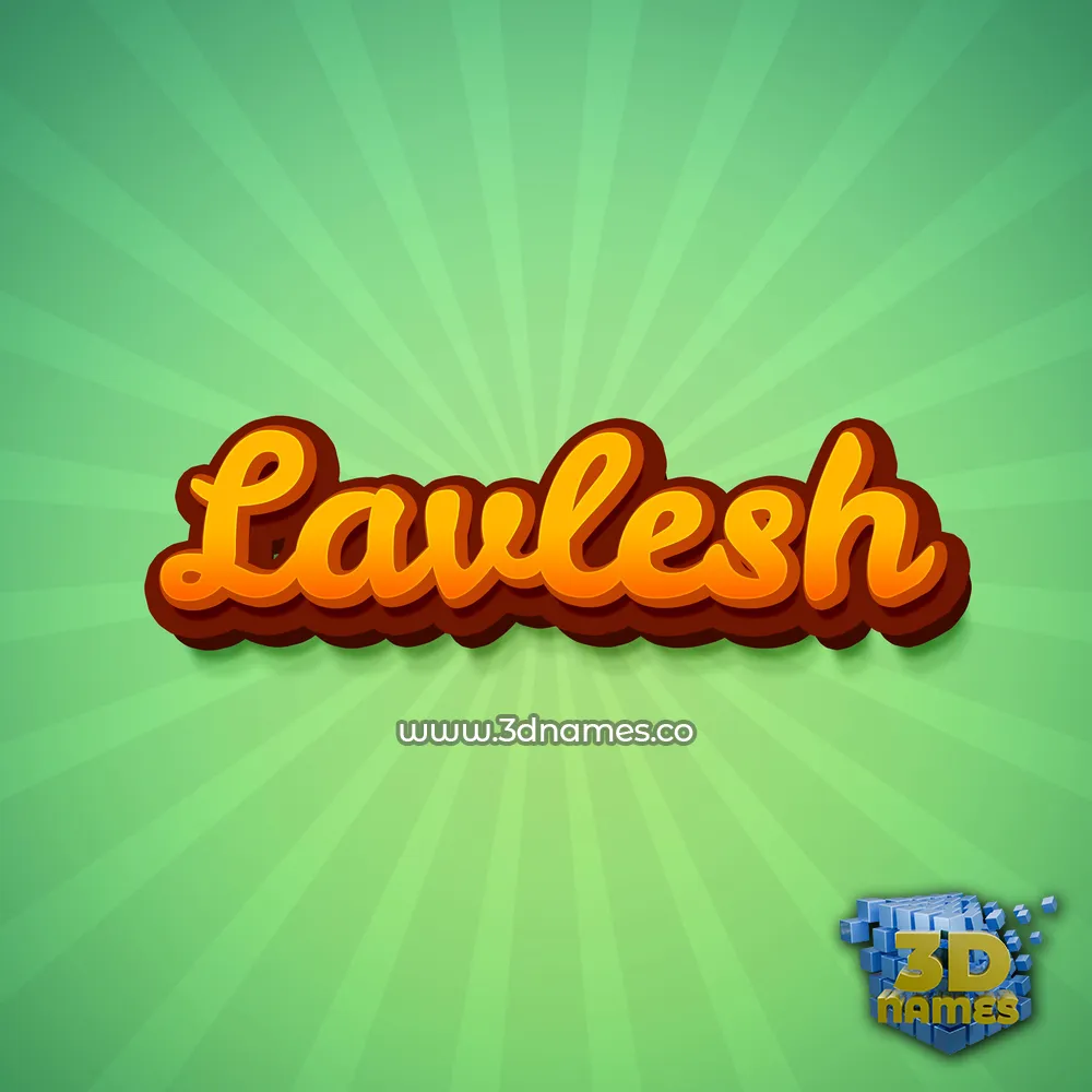 lavlesh in Green Rays style - 3D name wallpaper